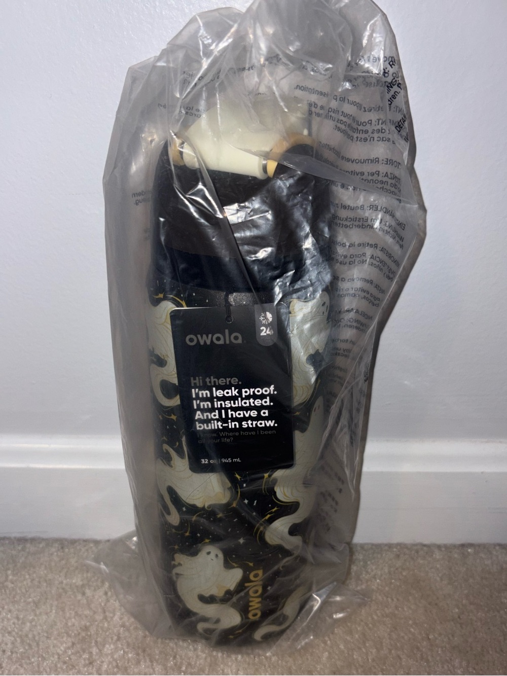 Owala 32oz Round we Ghost